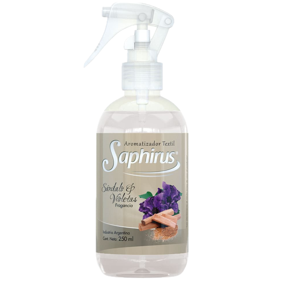 Aromatizador textil 250ml sandalo y violetas Saphirus (12)
