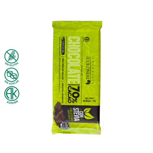 CHOCOLATE CON STEVIA  X 100 GR COLONIAL