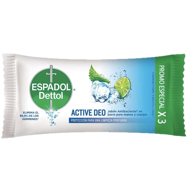 Jabon tocador 3u 80g active deo Espadol (24)