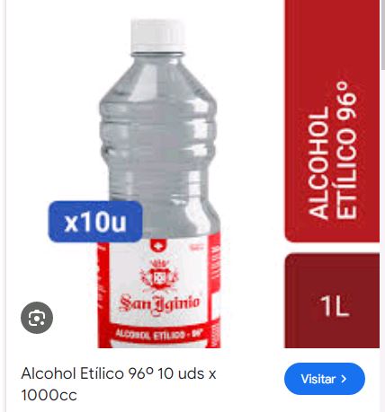 Alcohol 96 % 1 litro  SAN IGINIO
