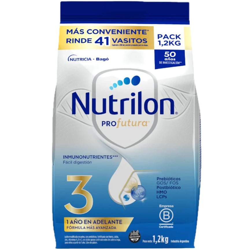 Leche modificada en polvo 1,2kg DP 3 pro futura Nutrilon