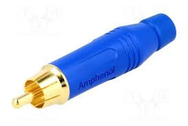 ACPRBLU-AMPHENOL CONECTORES RCA MACHO AZUL