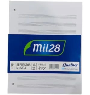 REPUESTO PENTAGRAMADO MUSICA N°3 MIL28