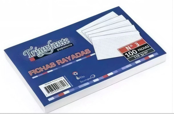 FICHAS RAYADAS N°3 TRIUNFANTE PAQUETE