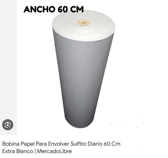 Bobina papel Mejorado LISO 60cm 7kg