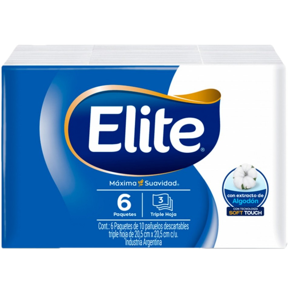 Pañuelos descartables 6u Elite (35)