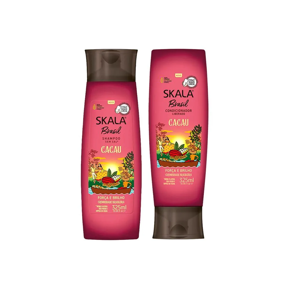 skala cacau shampoo acondicionador 325ml