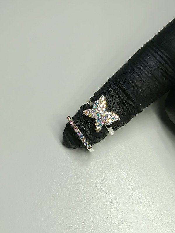 ANILLO PLATEADO MARIPOSA