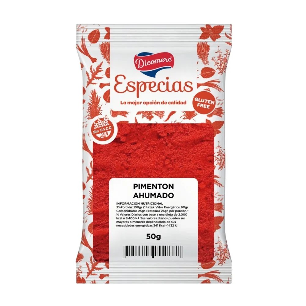 PIMENTON AHUMADO EN SOBRES X 50 GRS DICOMERE