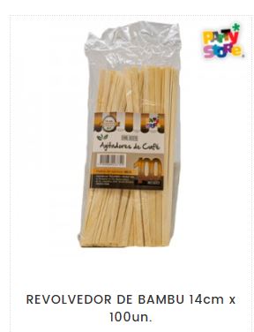 Revolvedor de Bambu 14 cm 100u