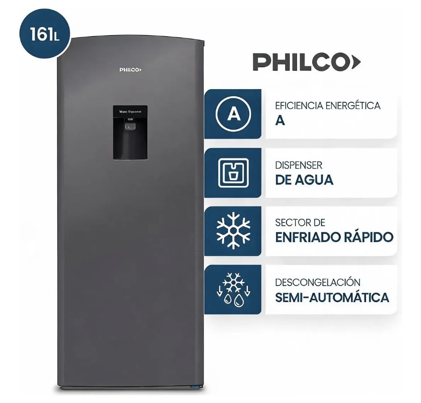 HELADERA PHILCO 161L GRIS
