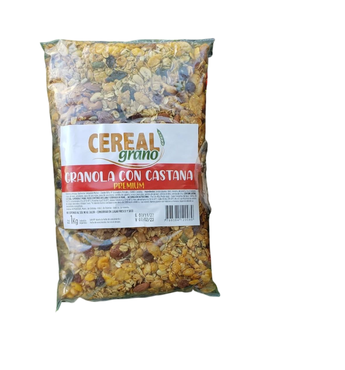 GRANOLA PREMIUM C/CASTAÑAS DE CAJU x 1kg CERRO AZUL