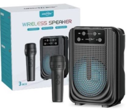 Parlante + Microfono Wireless Speaker 3"