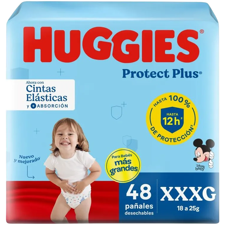 Pañal baby XXXG 48u protect plus Huggies (2)