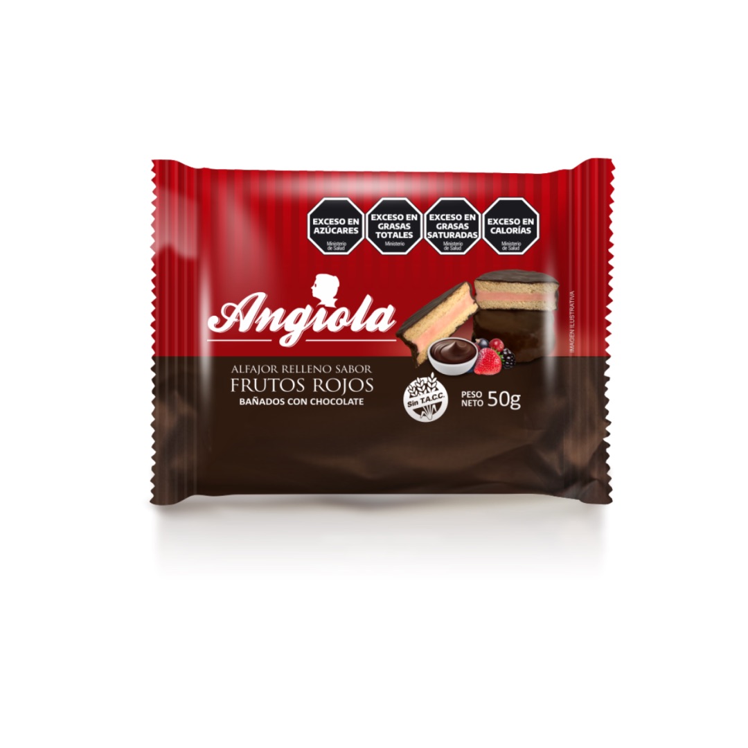 ALF. FRUTOS ROJOS BAÑADOS EN CHOCOLATE X 50 GR ANGIOLA