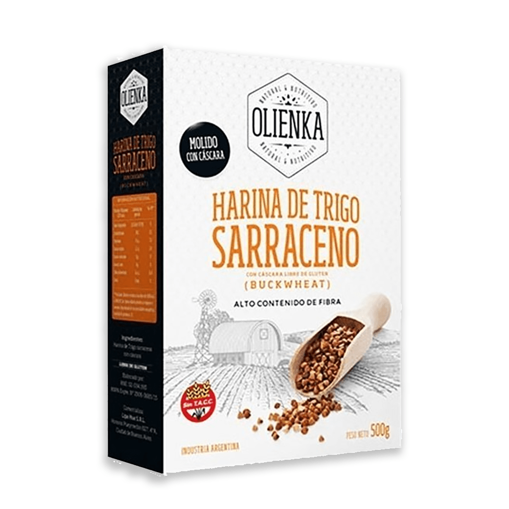HARINA DE TRIGO SARRACENO X 500 GR OLIENKA-(negra)