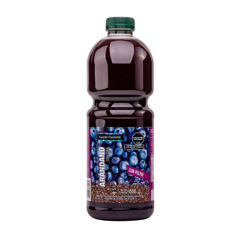 JUGO DE ARANDANOS Y CHIA X1,5L CUARTO CRECIENTE