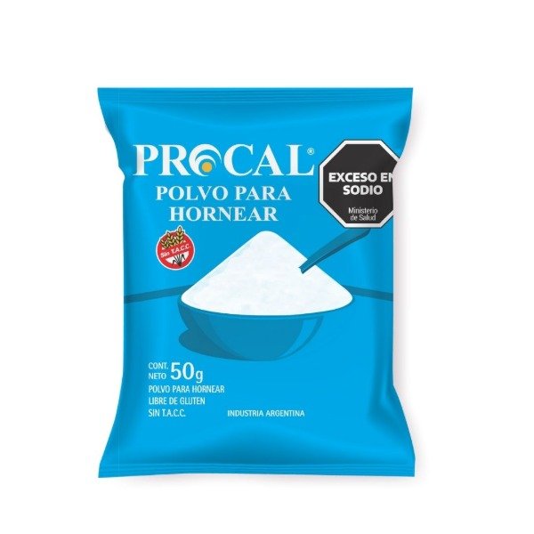 POLVO DE HORNEAR EN SOBRES X 50G PROCAL