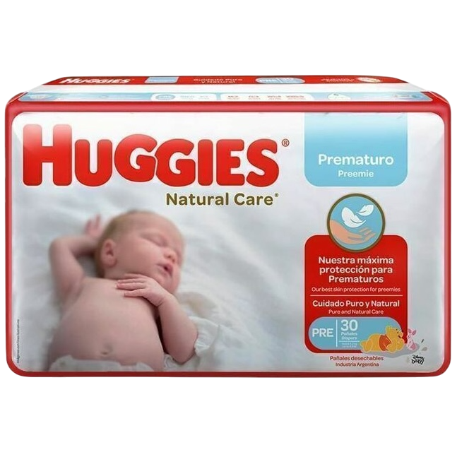 Pañal baby prematuro 30u natural care Huggies (8)