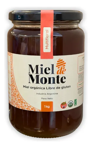 MIEL ORGANICA MULTIFLORAL x 1kg. MONTE