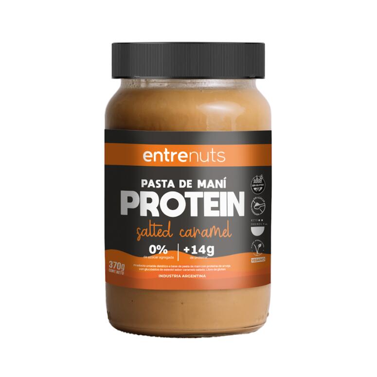 PASTA DE MANI PROTEICA SALTED CARAMEL X 370 GRS ENTRENUTS