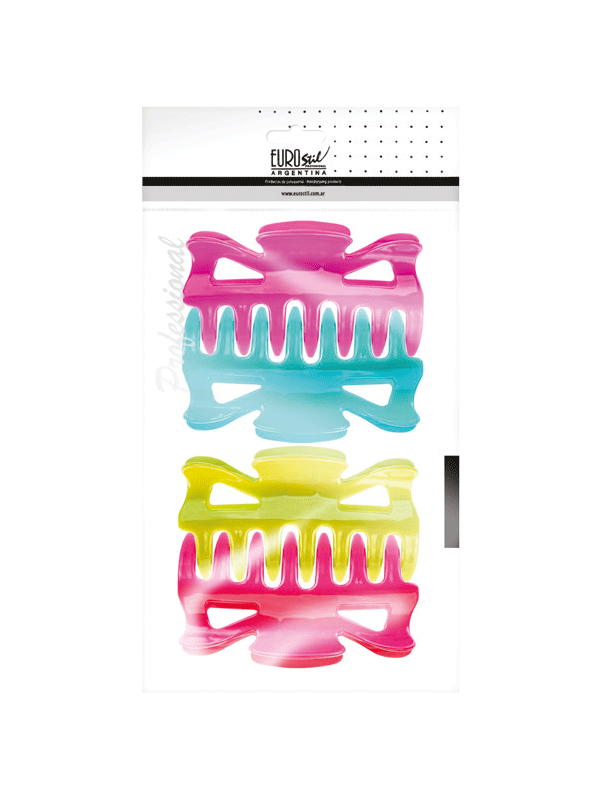 Broches Fantasia Grandes Peluqueria Eurostil Pack x4 cod.50099