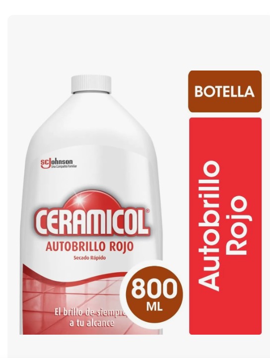 Ceramicol Auto brillo rojo bot  Incoloro 750 ml
