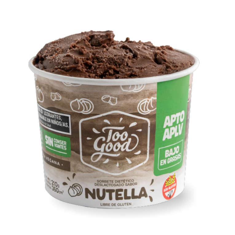HELADO DE NUTELLA VEGANO x 210g TOO GOOD