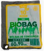 BOLSA CONSORCIO BIOBAG 60X90 10U (50paq)