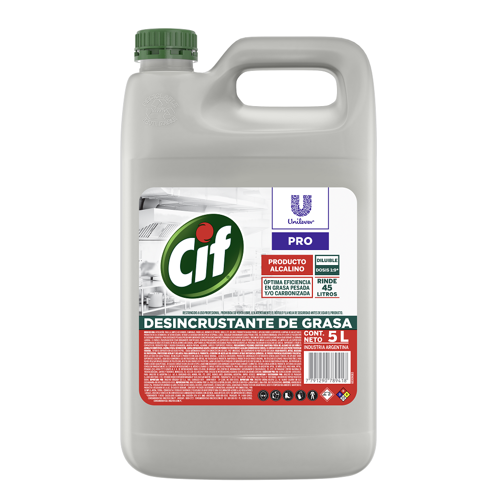 cif Desincrustante de grasa industrial  5 L unilever
