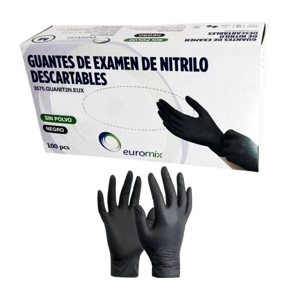 GUANTES NITRILO NEGRO X CAJA TALLE (S)