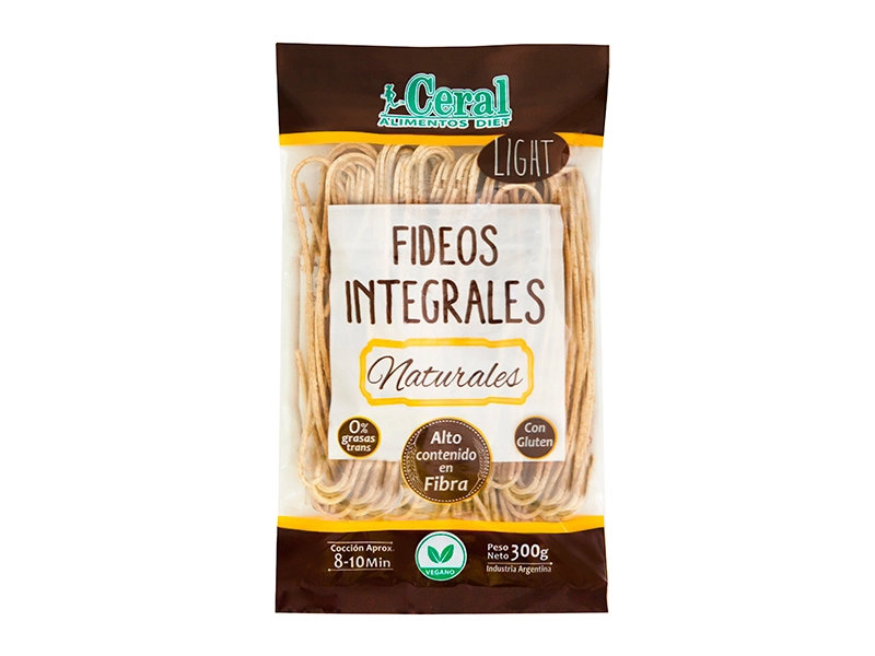 FIDEOS INTEGR. NATURALES X 300 GR CERAL
