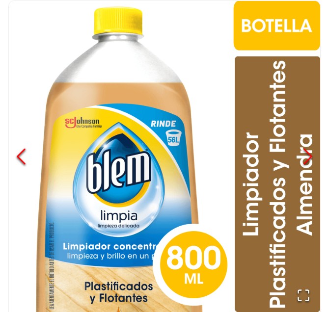 Cera auto brillo Blem piso Plastif 800ml