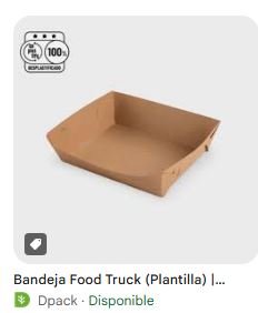 DPACK BANDEJA FOOD TRUCK ARMADA 115x115x35 0545 -250-
