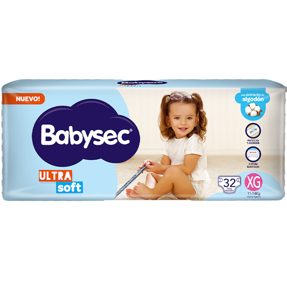 Pañal baby XG 32u ultra soft Babysec (4)