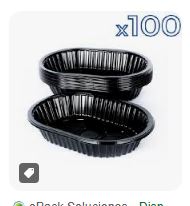 BANDEJA 105 NEGRA PET