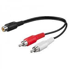 M213-CABLE DERIVADOR 2 RCA MACHO A 1 RCA HEMBRA