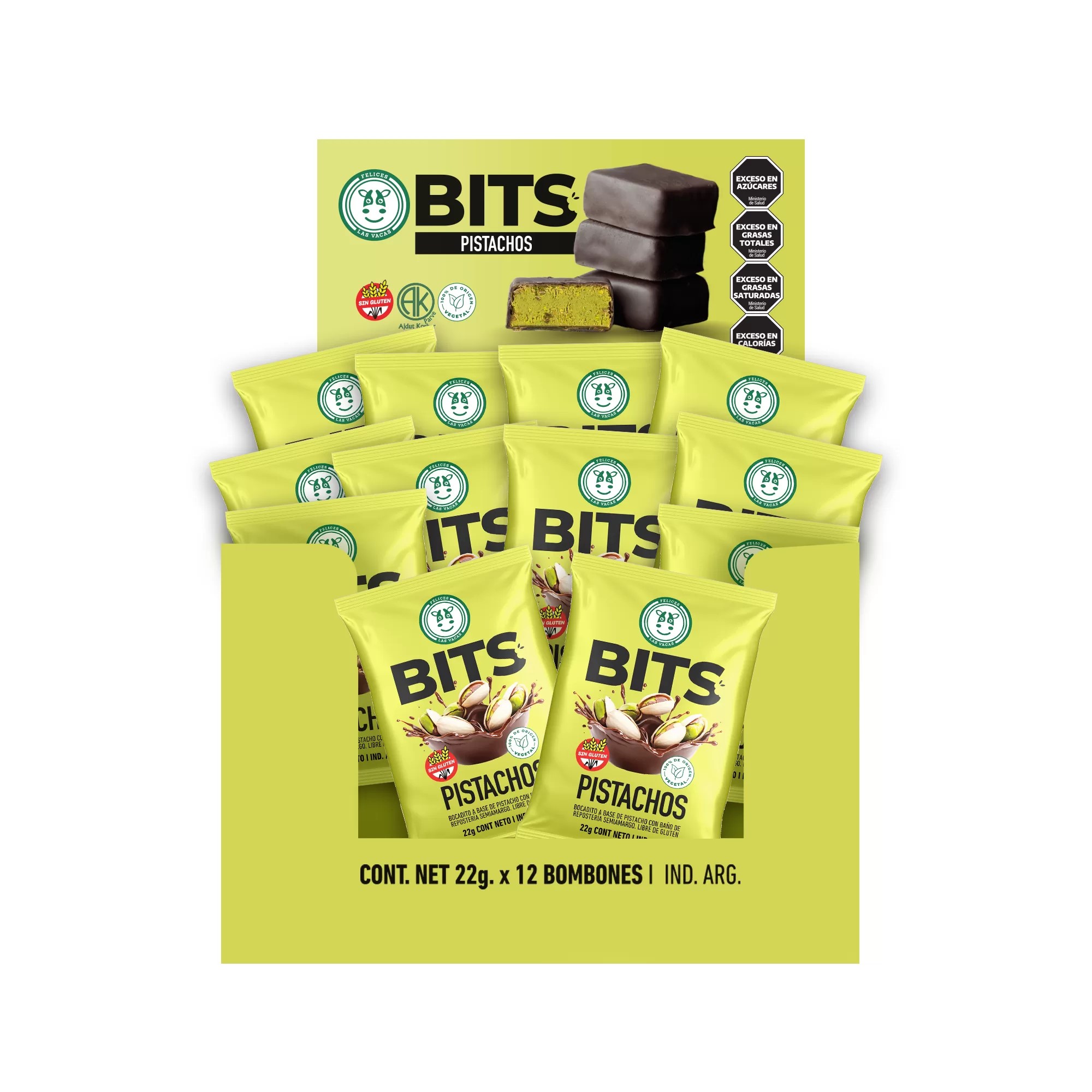 BITS DE PISTACHO X 22 GRS FELICES LAS VACAS