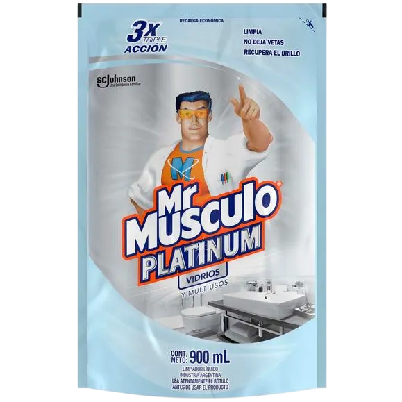 Limpia vidrio 900ml DP platinum Mr Musculo (12)