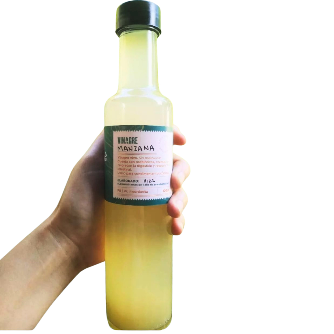 Vinagre VIVO de manzana SIN PASTEURIZAR NI FILTRAR - Gordanita - 250g