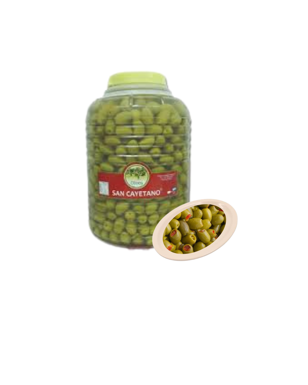 Aceituna Verde rellena Garrafa x 5kg San Cayetano