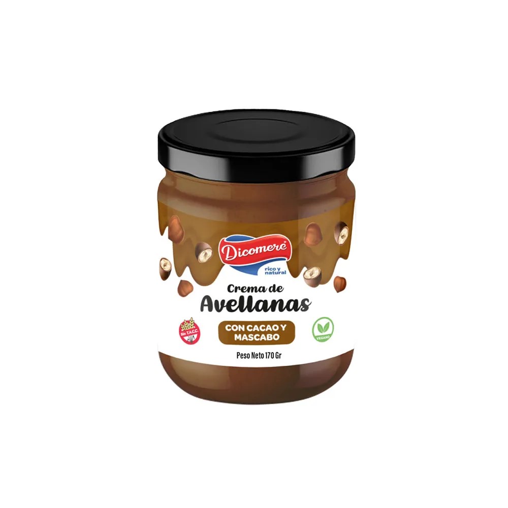 PASTA DE AVELLANAS S/TACC X 170 GRS DICOMERE