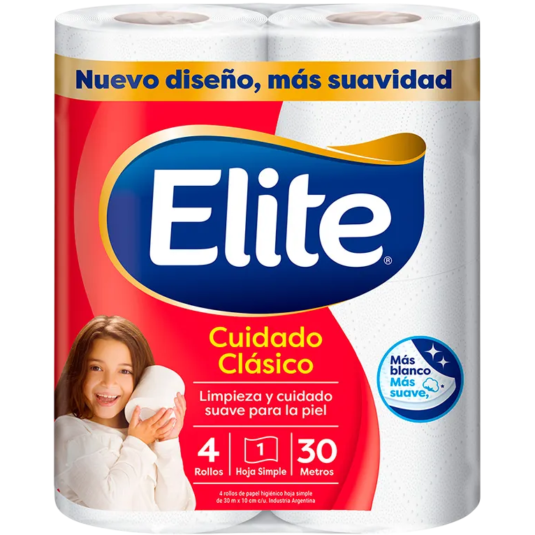 Papel higienico 4x30mts cuidado clasico Elite (10)