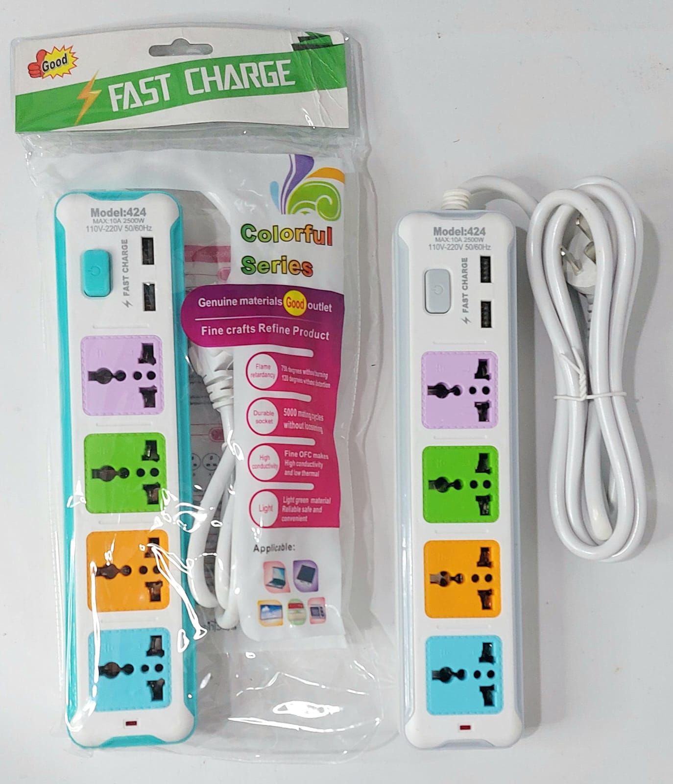 Zapatilla eléctrica 4 tomas + USB