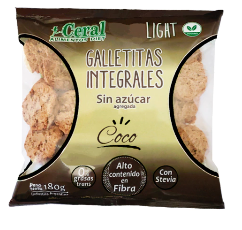 GALLETAS INTEGR. COCO X 190 GR CERAL