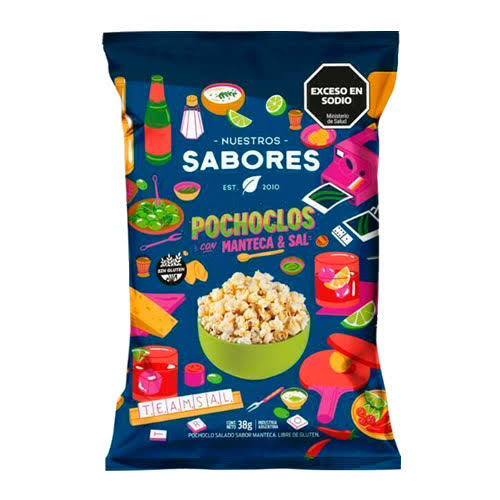 POCHOCLOS DE MANTECA Y SAL x 95g NUESTROS SABORES