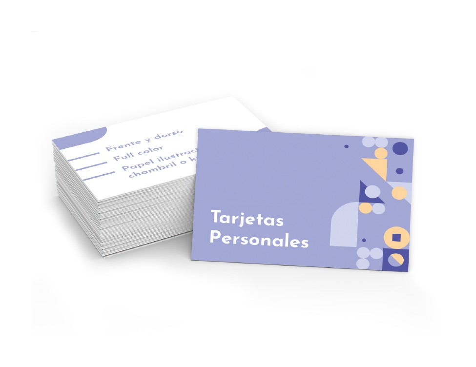 IMPRESION LASER COLOR TARJETAS PERSONALES 2 caras 50 UND