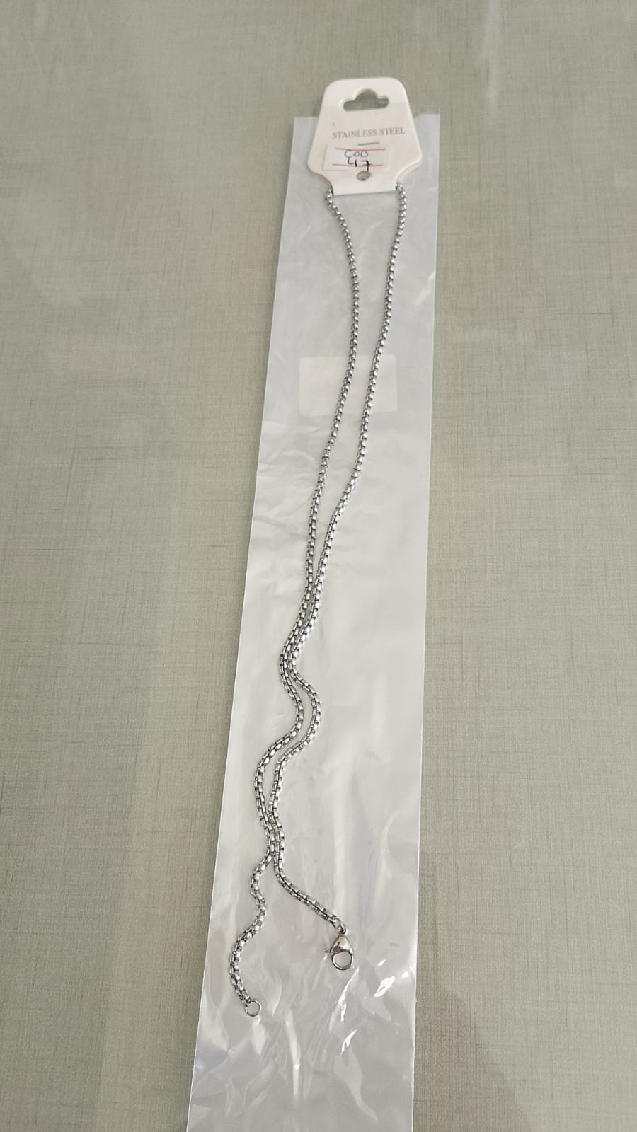 cadena plateado