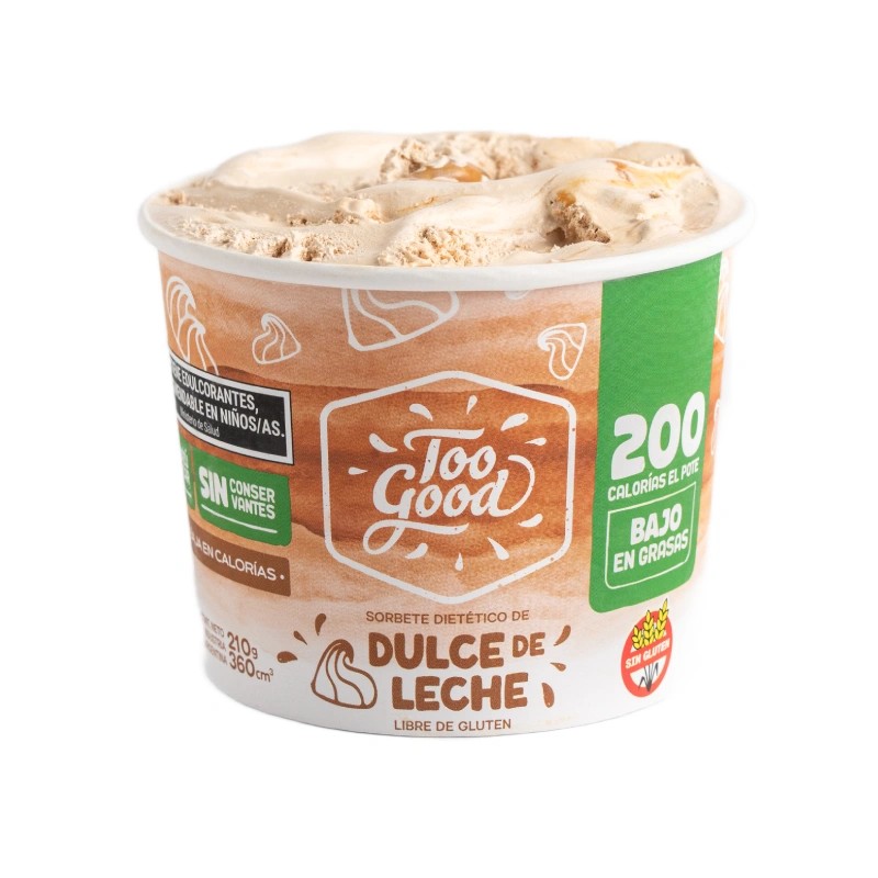 HELADO DE DULCE DE LECHE DIET x 210g TOO GOOD