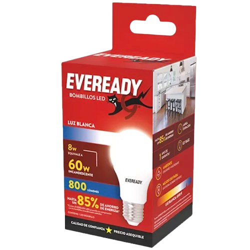 Foco led 8W luz blanca Eveready (40)